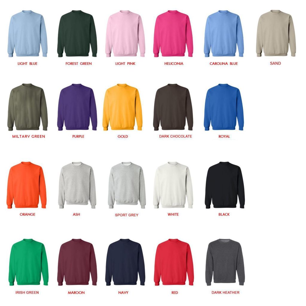 sweatshirt color chart - Hell's Paradise Store